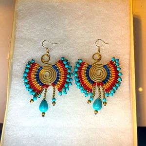 Beautiful Colombian earrings bohemian, New.